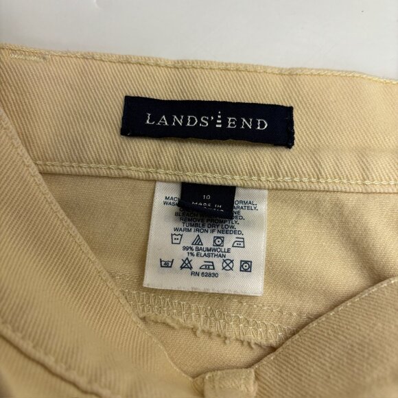 Lands' End Bootcut Women's size 10 Pale Yellow Denim Jeans - Picture 2 of 3